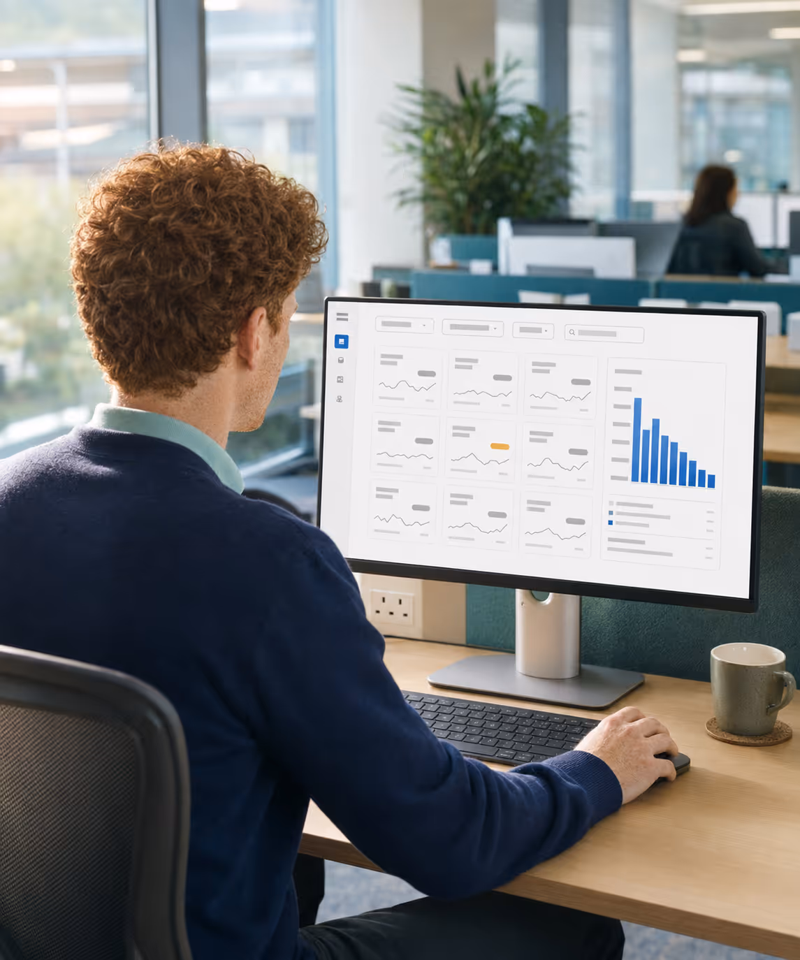 RouteMagic Back-Office dashboards showing live route performance, inventory ledger drill-downs and per-driver targets on a desktop screen.