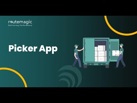 Picker App: Picker app advanced tutorial thumbnail showing warehouse staff using mobile picking interface