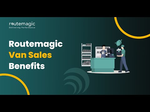 Discovering RouteMagic Van Sales Benefits: RouteMagic van sales benefits discovery tutorial thumbnail with logistics dashboard and analytics